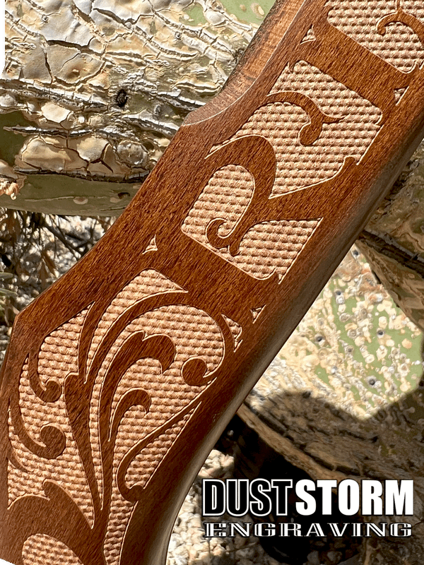Custom Laser Engraved 10/22 LR Ruger Rifle Stock