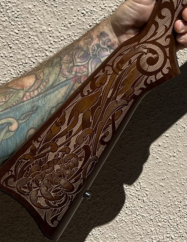 Custom Laser Engraved 10/22 LR Ruger Rifle Stock
