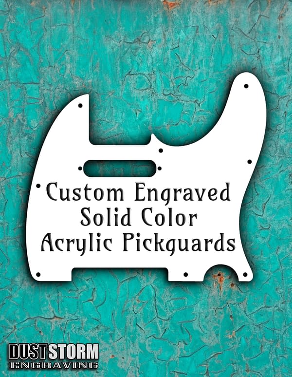 Custom Engraved Pickguards Solid Color Acrylic