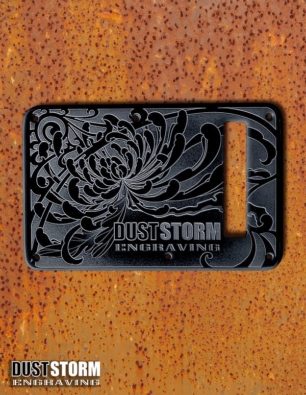 Engraved Glossy Black Acrylic Pickguard & Tremolo Cover Design #2 for Fender Stratocaster HSH, HSS, SSS Setups Available - Image 3