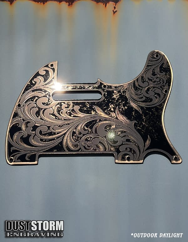 Telecaster 8 Hole Pickguard Acrylic Copper Mirror Guitar Scratch Plate for Fender American/Mexican Standard Tele Cut for Modern Style Parts
