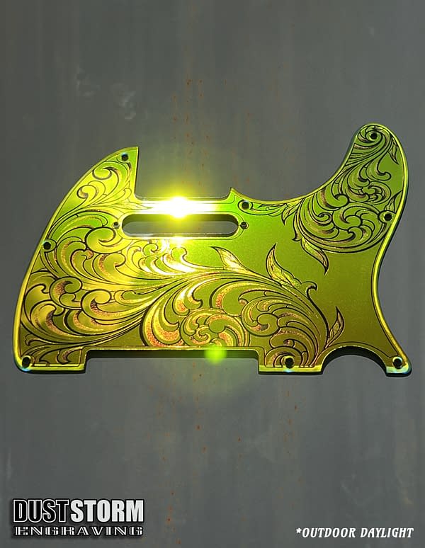 Telecaster 8 Hole Pickguard Acrylic Iridescent Gold Mirror Guitar Scratch Plate for Fender American/Mexican Standard Tele Cut for Modern Style Parts