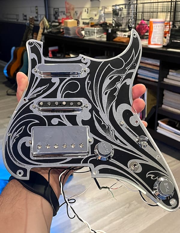 Custom Engraved Pickguards Color Mirror Acrylic - Image 3