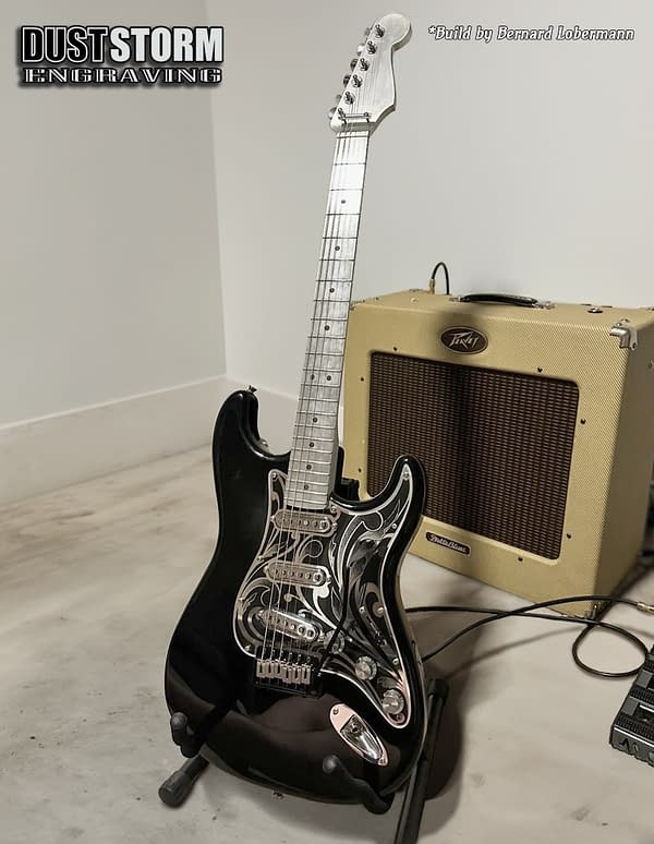 Engraved Silver Mirror Acrylic Pickguard & Tremolo Cover for Fender Stratocaster SSS, HSS, HSH Setups Available - Image 7