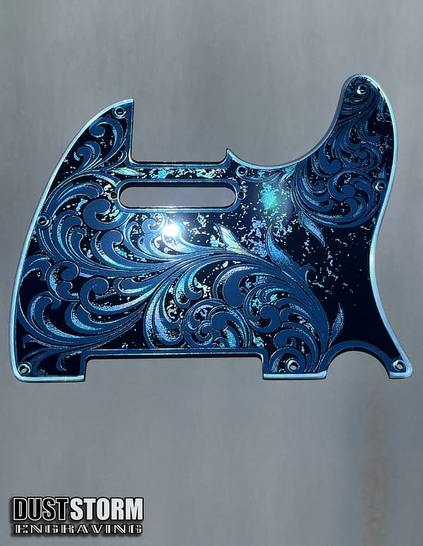 Telecaster 8 Hole Pickguard Acrylic Blue Mirror Guitar Scratch Plate for Fender American/Mexican Standard Tele Cut for Modern Style Parts