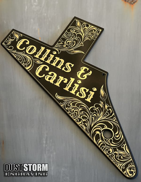 Custom Engraved Pickguards Color Mirror Acrylic - Image 2