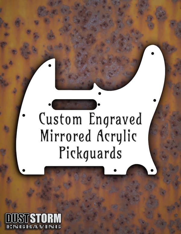 Custom Engraved Pickguards Color Mirror Acrylic
