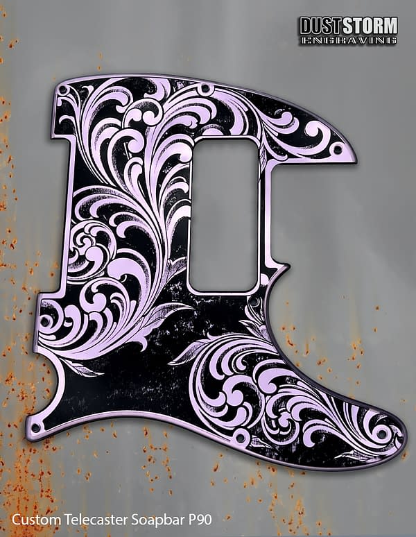 Custom Engraved Pickguards Color Mirror Acrylic - Image 8