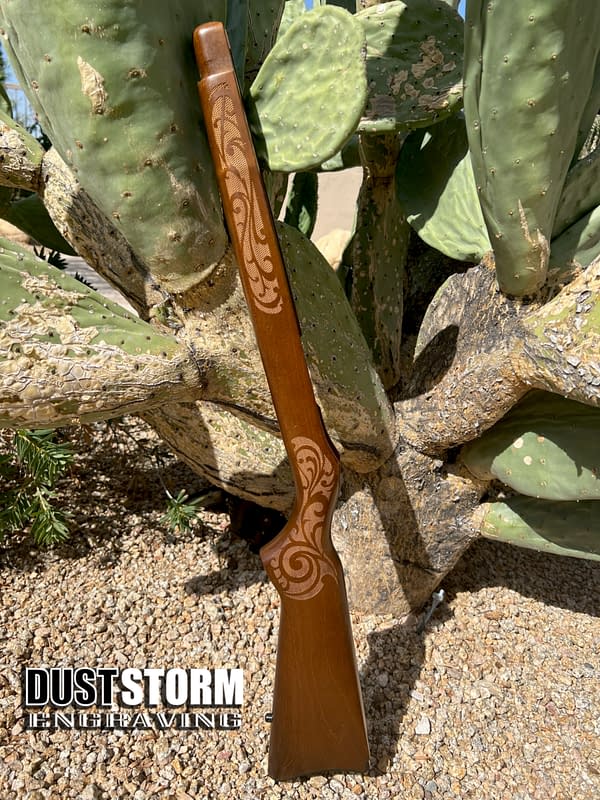 Custom Laser Engraved 10/22 LR Ruger Rifle Stock